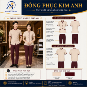 Đồng Phục Kim Anh nhận may đồng phục nhà hàng khách sạn giá rẻ HCM cho nhà hàng, khách sạn, resort, café, villa và hệ thống dịch vụ. Hỗ trợ may đo theo yêu cầu, thiết kế maquette, nhận may số lượng ít, tư vấn mẫu cho quản lý, phục vụ, buồng phòng, bảo trì, an ninh và báo giá rõ ràng tại TP.HCM.
