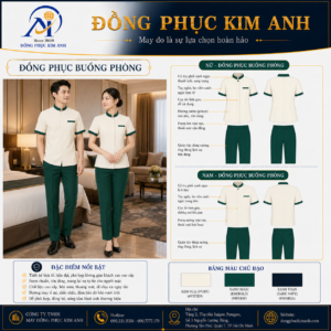 Đồng Phục Kim Anh nhận may đồng phục nhà hàng khách sạn giá rẻ HCM cho nhà hàng, khách sạn, resort, café, villa và hệ thống dịch vụ. Hỗ trợ may đo theo yêu cầu, thiết kế maquette, nhận may số lượng ít, tư vấn mẫu cho quản lý, phục vụ, buồng phòng, bảo trì, an ninh và báo giá rõ ràng tại TP.HCM.