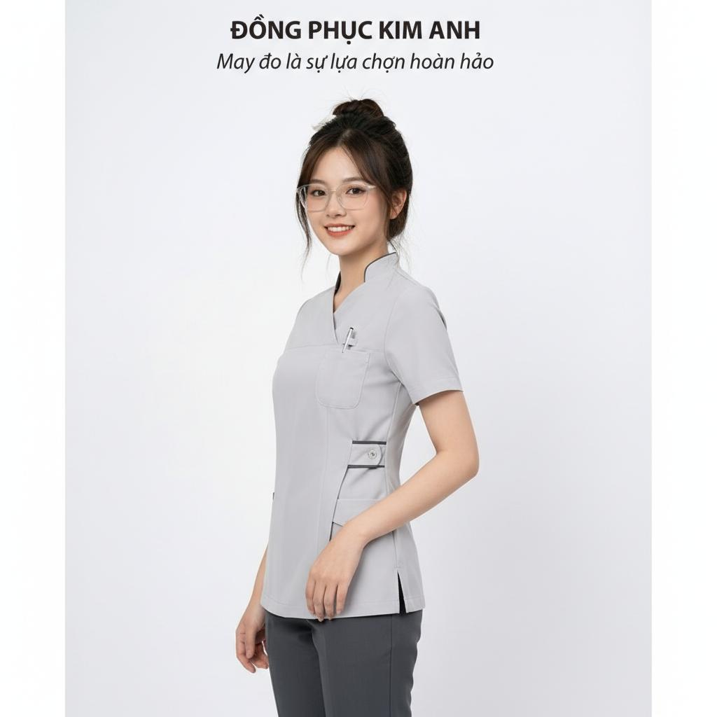 Mẫu đồng phục quản lý thẩm mỹ viện có mức độ formal cao hơn