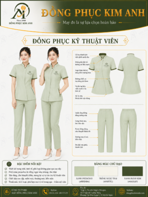 Đồng Phục Kim Anh nhận may đồng phục spa giá rẻ HCM cho spa, thẩm mỹ viện, clinic và cơ sở chăm sóc sắc đẹp. Hỗ trợ may đo theo yêu cầu, thiết kế maquette, nhận may số lượng ít, tư vấn mẫu cho lễ tân, kỹ thuật viên, chăm sóc khách hàng và báo giá rõ ràng tại TP.HCM.