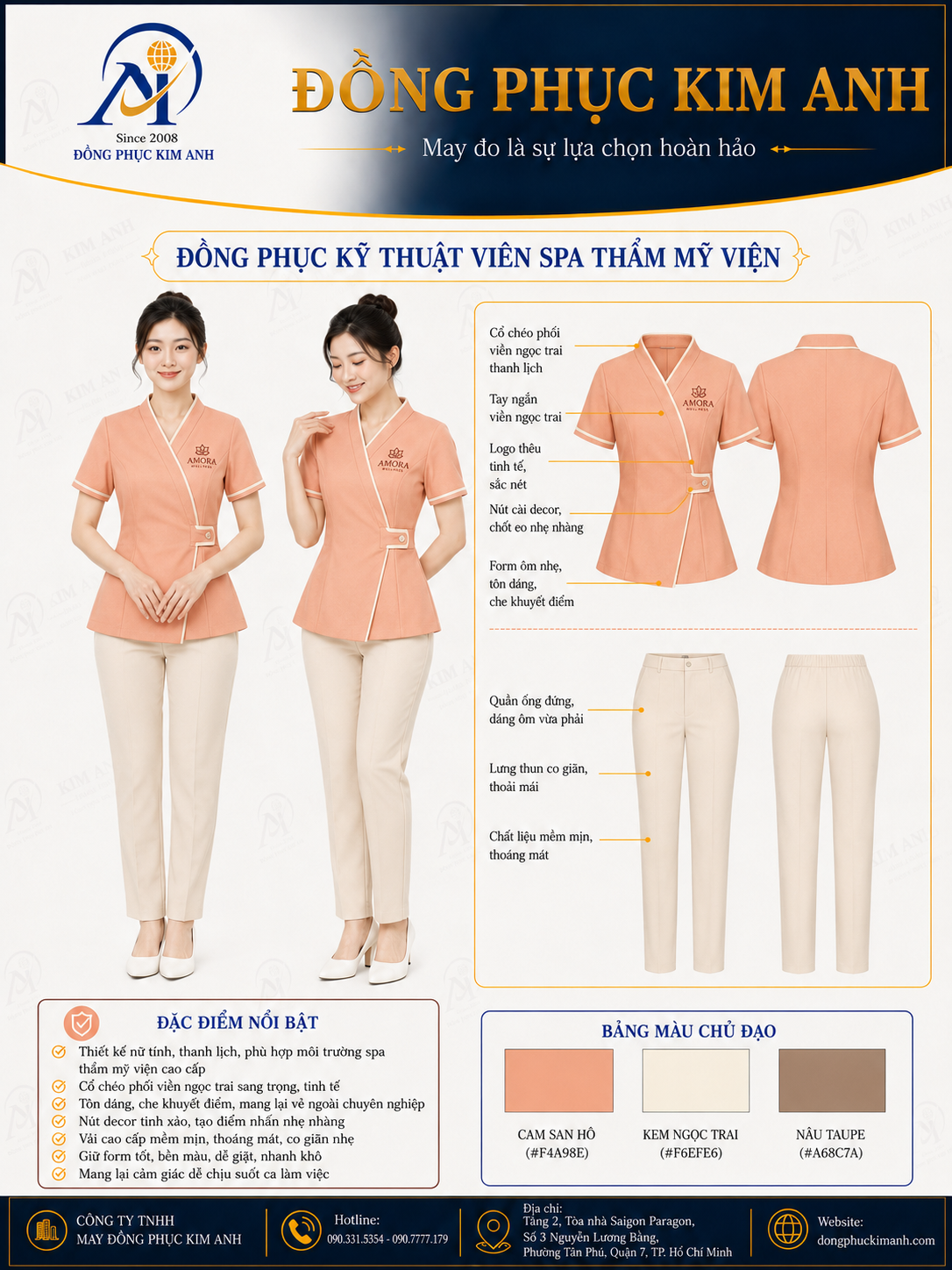 Đồng phục kỹ thuật viên hồ chí minh (32) Đồng Phục Kim Anh nhận may đồng phục spa giá rẻ HCM cho spa, thẩm mỹ viện, clinic và cơ sở chăm sóc sắc đẹp. Hỗ trợ may đo theo yêu cầu, thiết kế maquette, nhận may số lượng ít, tư vấn mẫu cho lễ tân, kỹ thuật viên, chăm sóc khách hàng và báo giá rõ ràng tại TP.HCM.