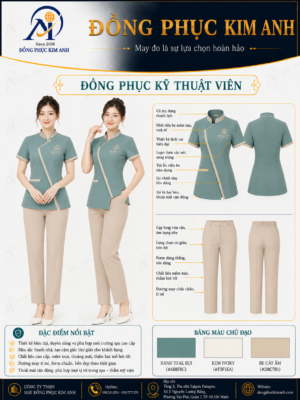 Đồng Phục Kim Anh nhận may đồng phục spa giá rẻ HCM cho spa, thẩm mỹ viện, clinic và cơ sở chăm sóc sắc đẹp. Hỗ trợ may đo theo yêu cầu, thiết kế maquette, nhận may số lượng ít, tư vấn mẫu cho lễ tân, kỹ thuật viên, chăm sóc khách hàng và báo giá rõ ràng tại TP.HCM.