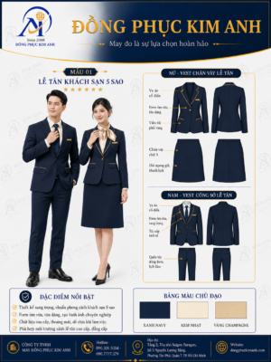 Đồng Phục Kim Anh nhận may đồng phục vest giá rẻ HCM cho doanh nghiệp, văn phòng, sales, bất động sản, showroom, spa, khách sạn và bộ phận quản lý. Hỗ trợ may đo chuẩn form nam nữ, nhận may số lượng ít, thiết kế maquette, tư vấn chất liệu, may mẫu theo yêu cầu và báo giá rõ ràng tại TP.HCM.