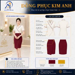 Đồng Phục Kim Anh nhận may đồng phục spa giá rẻ HCM cho spa, thẩm mỹ viện, clinic và cơ sở chăm sóc sắc đẹp. Hỗ trợ may đo theo yêu cầu, thiết kế maquette, nhận may số lượng ít, tư vấn mẫu cho lễ tân, kỹ thuật viên, chăm sóc khách hàng và báo giá rõ ràng tại TP.HCM.