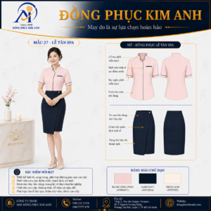 Đồng Phục Kim Anh nhận may đồng phục spa giá rẻ HCM cho spa, thẩm mỹ viện, clinic và cơ sở chăm sóc sắc đẹp. Hỗ trợ may đo theo yêu cầu, thiết kế maquette, nhận may số lượng ít, tư vấn mẫu cho lễ tân, kỹ thuật viên, chăm sóc khách hàng và báo giá rõ ràng tại TP.HCM.