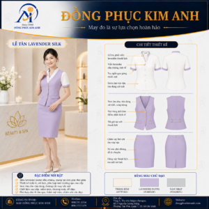 Đồng Phục Kim Anh nhận may đồng phục spa giá rẻ HCM cho spa, thẩm mỹ viện, clinic và cơ sở chăm sóc sắc đẹp. Hỗ trợ may đo theo yêu cầu, thiết kế maquette, nhận may số lượng ít, tư vấn mẫu cho lễ tân, kỹ thuật viên, chăm sóc khách hàng và báo giá rõ ràng tại TP.HCM.