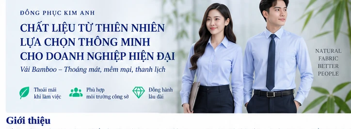 Vải Bamboo may sơ mi công sở cho doanh nghiệp