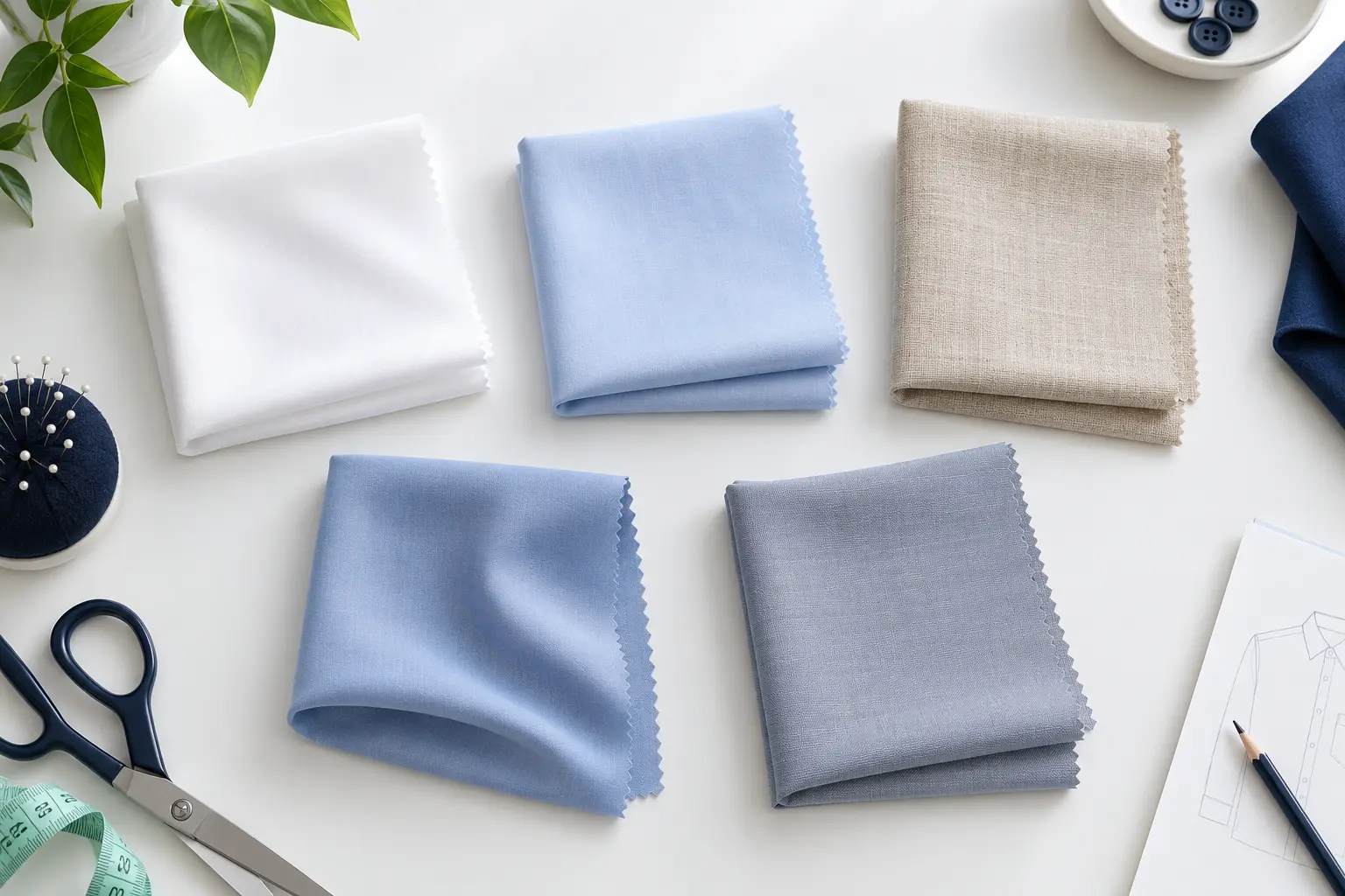 Các nhóm vải may áo sơ mi công sở