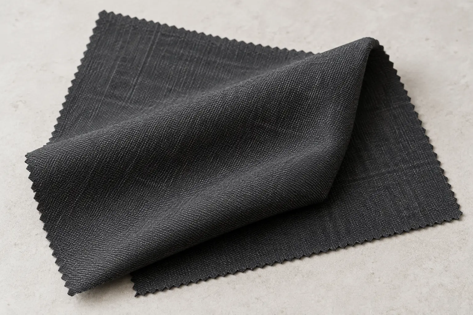 Wool hay Poly Viscose minh họa bằng mẫu suiting charcoal
